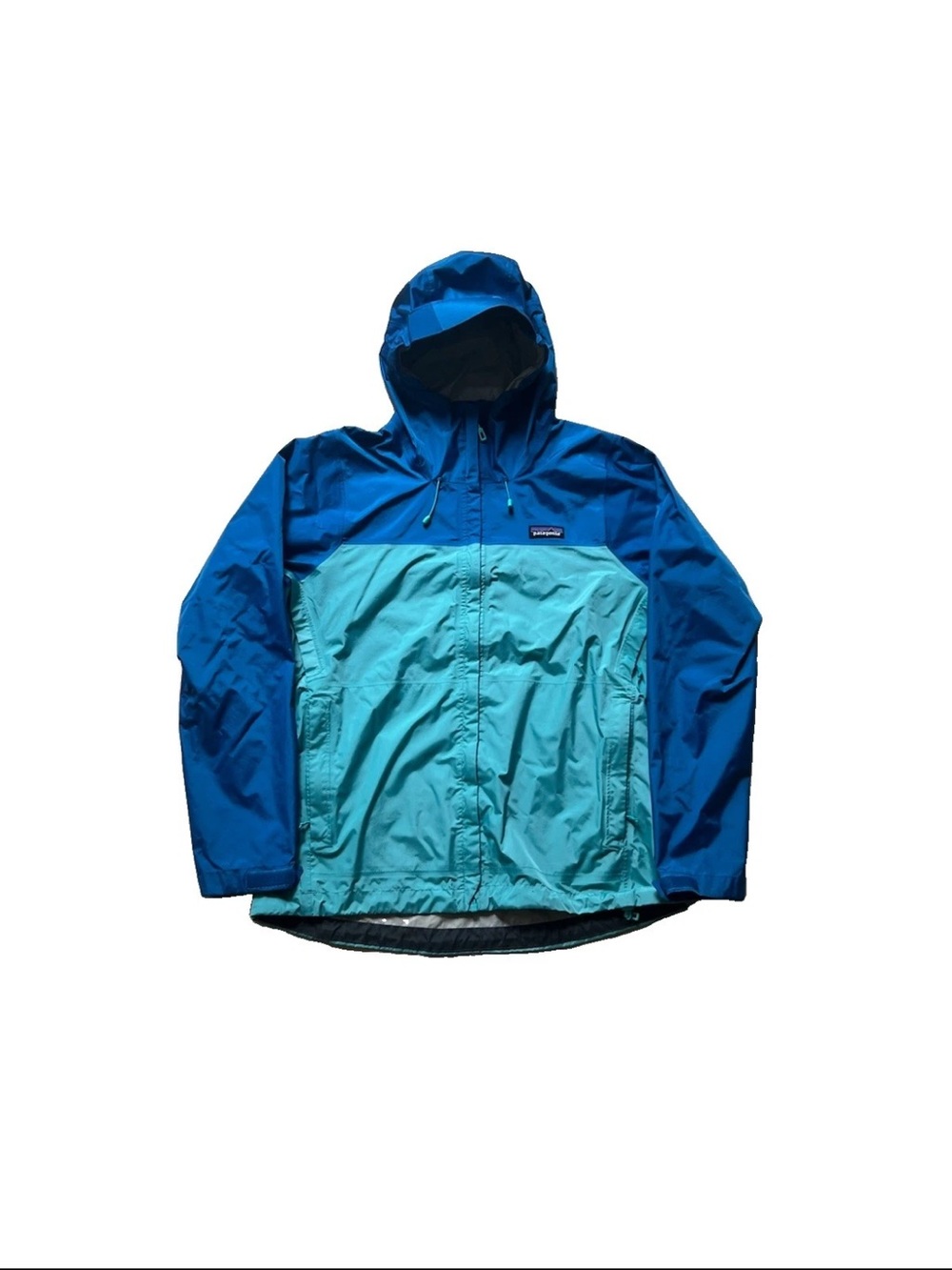 Patagonia Women's Full Zip Blue H2no Torrentshell Jacket Size Medium